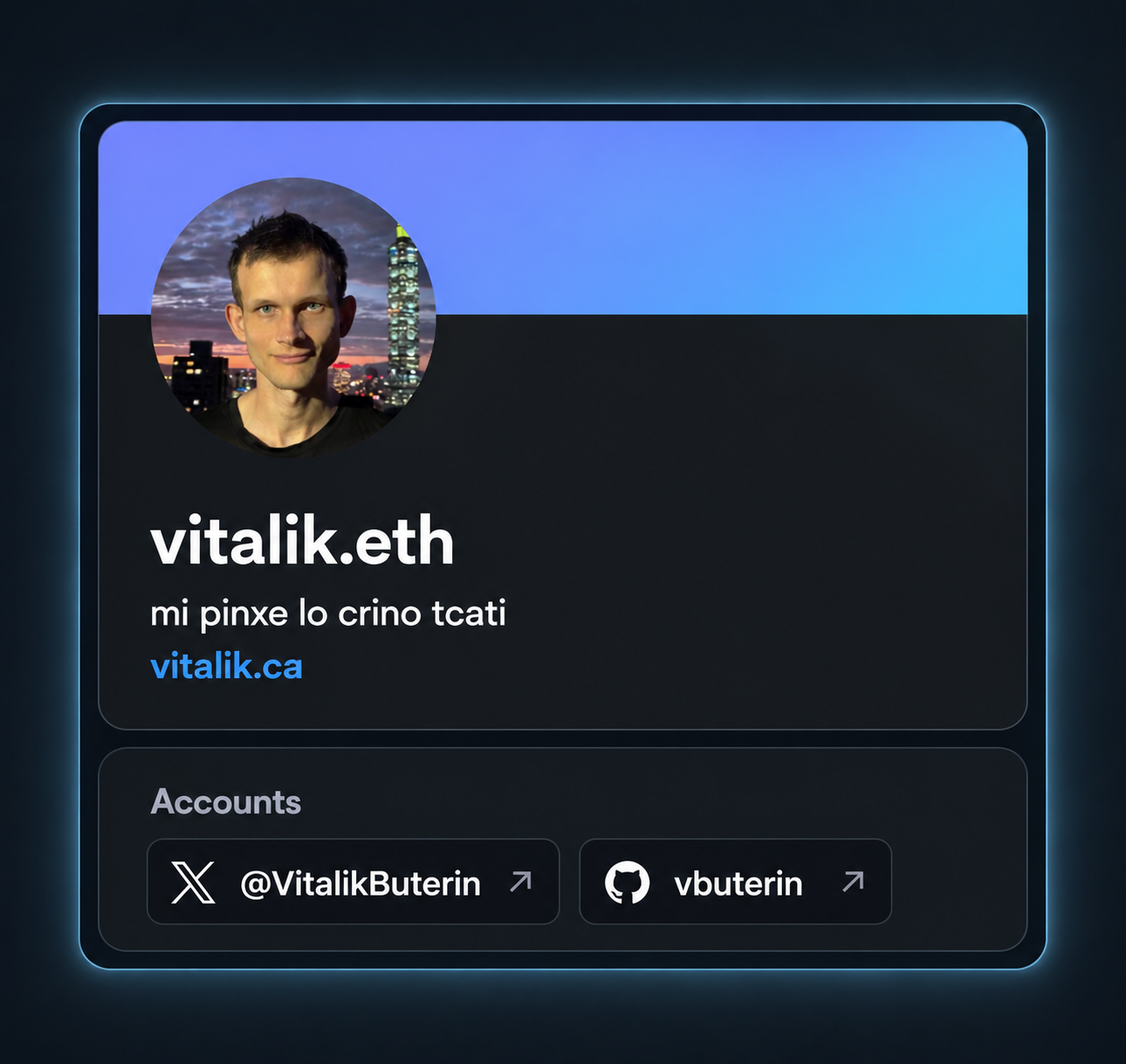 Vitalik ENS and GitHub identity link